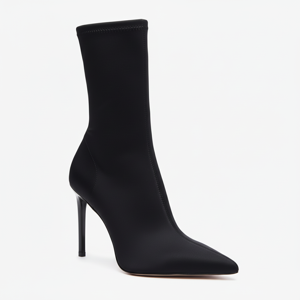 Tuhoomall Fashion Women's Ankle Boots, Stylish Pointed Toe Design, Chic High Stiletto Heels, All-Season Comfort, Easy Slip-On Closure