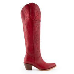 Womens Cowgirl Boots Fashion Over the Knee Boots With Classic Embroidery
