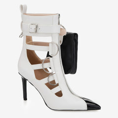 Tuhoomall Comfortable High Heels Sandals for Weddings and Parties, Pointed Toe Ankle Length, Adjustable Buckle, Classic Summer Fashion