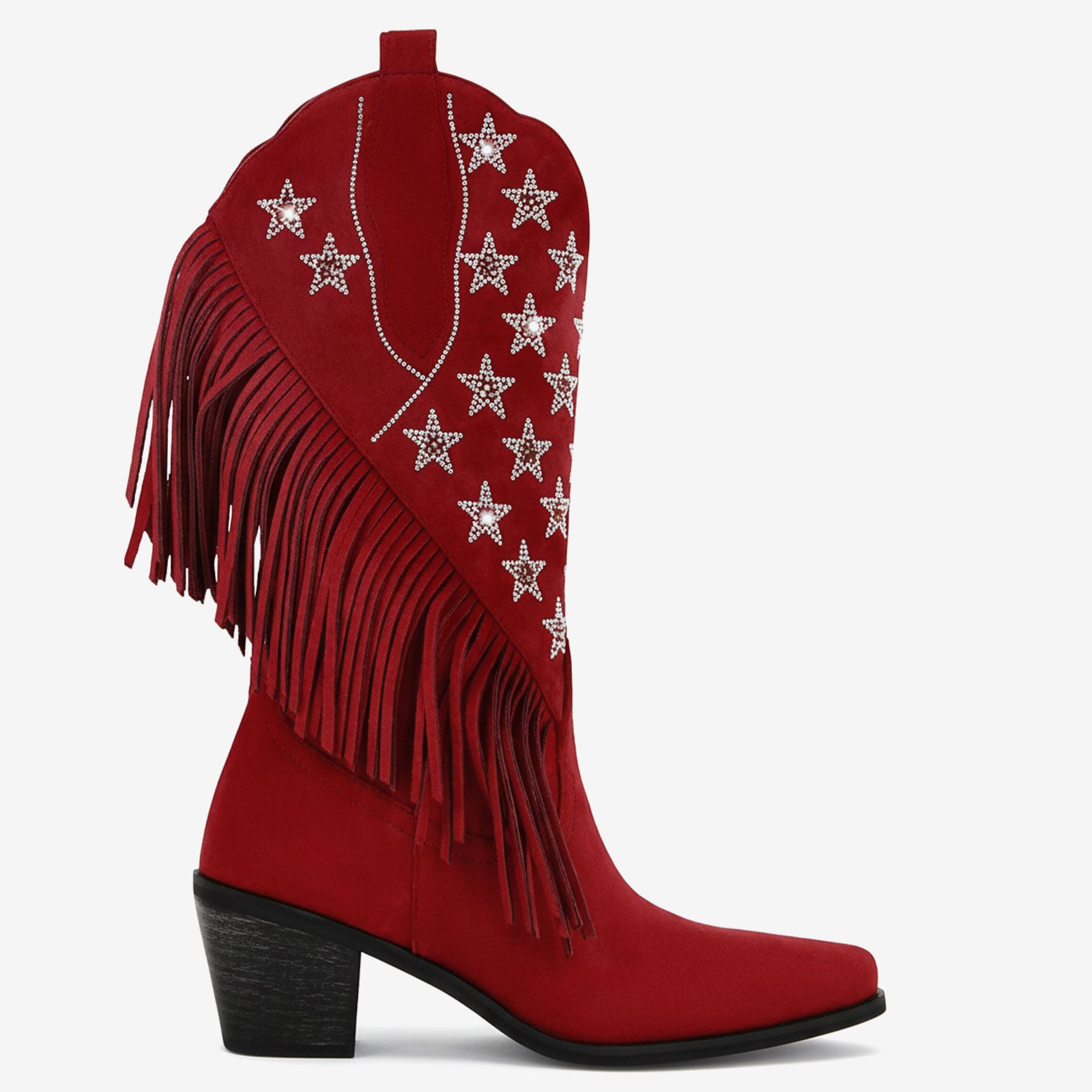 Tuhoomall Western Style Fringe Ankle Boots for Women, Comfortable Low Heel Party Footwear, All-Season Fashion for Performances and Dance Events