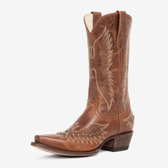 Tuhoomall Western Cowboy Boots for Women - Vintage Casual Style with Embroidery and Studs - Easy Slip-On Design for All Seasons
