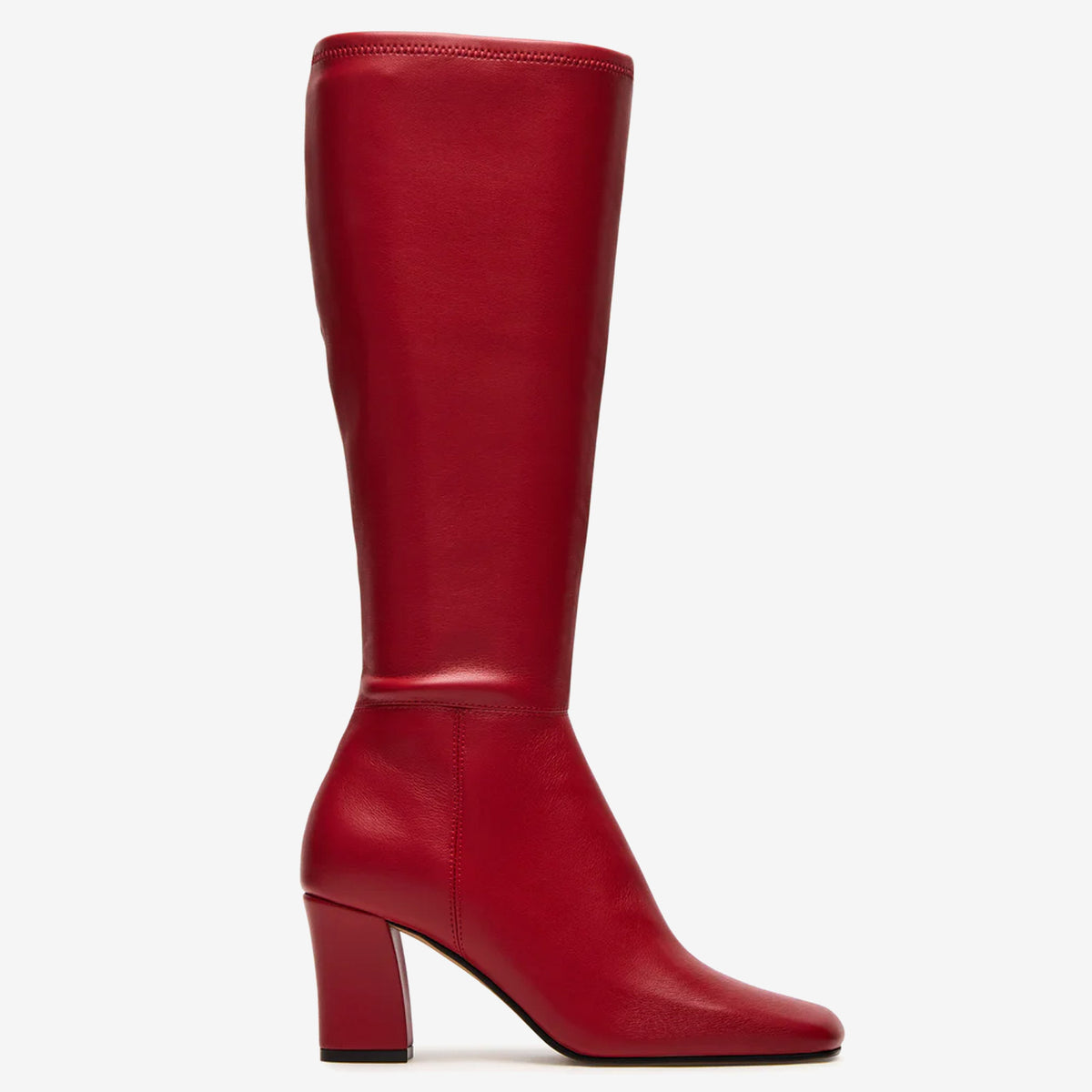 Tuhoomall Fashion Casual Boots for Women, Mid Calf, Square Toe, Chunky Heel, Zipper Closure, Solid Color, Snake Print PU, All Season Wear