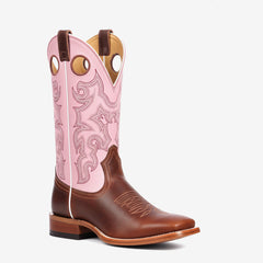 Tuhoomall Knee-High Embroidered Boots for Women, Casual Style, Low Chunky Heel, Slip-On Design, All-Season Fashion