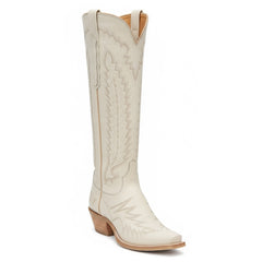 Tuhoomall Western Snip-Toe Mid Calf Boots with Chunky Heel | Fashion Retro Casual Embroidery Slip-On Design | All Seasons Stylish Footwear