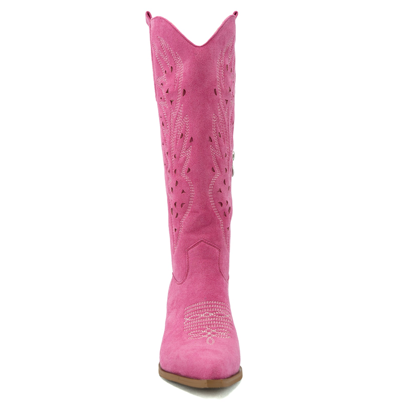 Tuhoomall Western Knee-High Boots For Women With Embroidery And Zipper, Chunky Heel For Travel, Outdoor, Fashion Casual, Party And Dance
