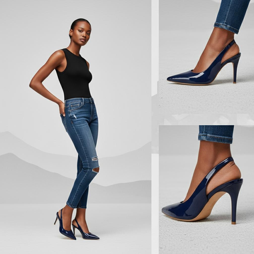 Tuhoomall Fashion Women's High Heel Slip-On Pumps - Stylish Pointed Toe, Medium Heel, Classic Solid Color for Office and Daily Wear Tuhoomall