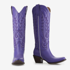 Tuhoomall Western Embroidered Mid-Calf Boots for Women, Comfortable Slip-On Chunky Heel, All-Season Fashion, Chic Design