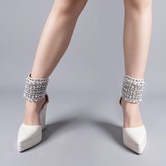 Tuhoomall Wedge Espadrille Sandals with Rhinestones and Zipper Closure for Bohemian Style Summer Travel