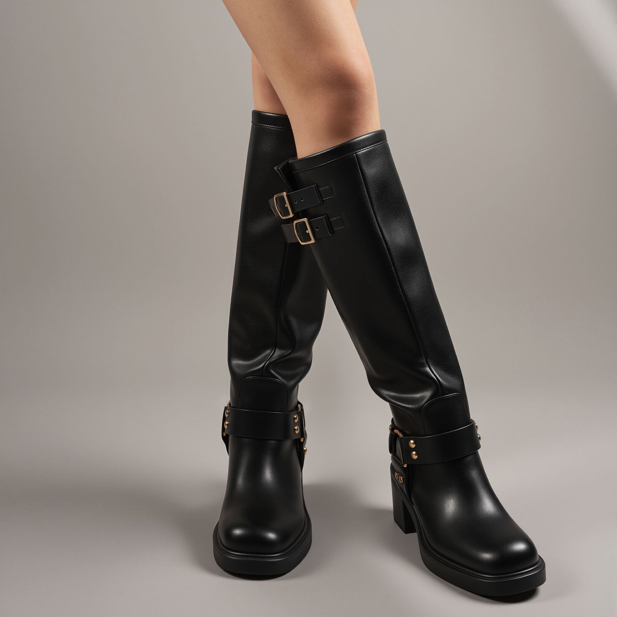 Tuhoomall Boots for Women, Comfortable Round Toe Ankle Booties with Chunky Heel, Slip-On Design for Outdoor and Casual Style, Suede Look