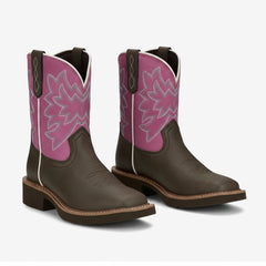 Tuhoomall Western Cowboy Ankle Boots for Women, Embroidered Short Booties, Stylish Comfort with Mid Chunky Heel, Perfect for All Seasons