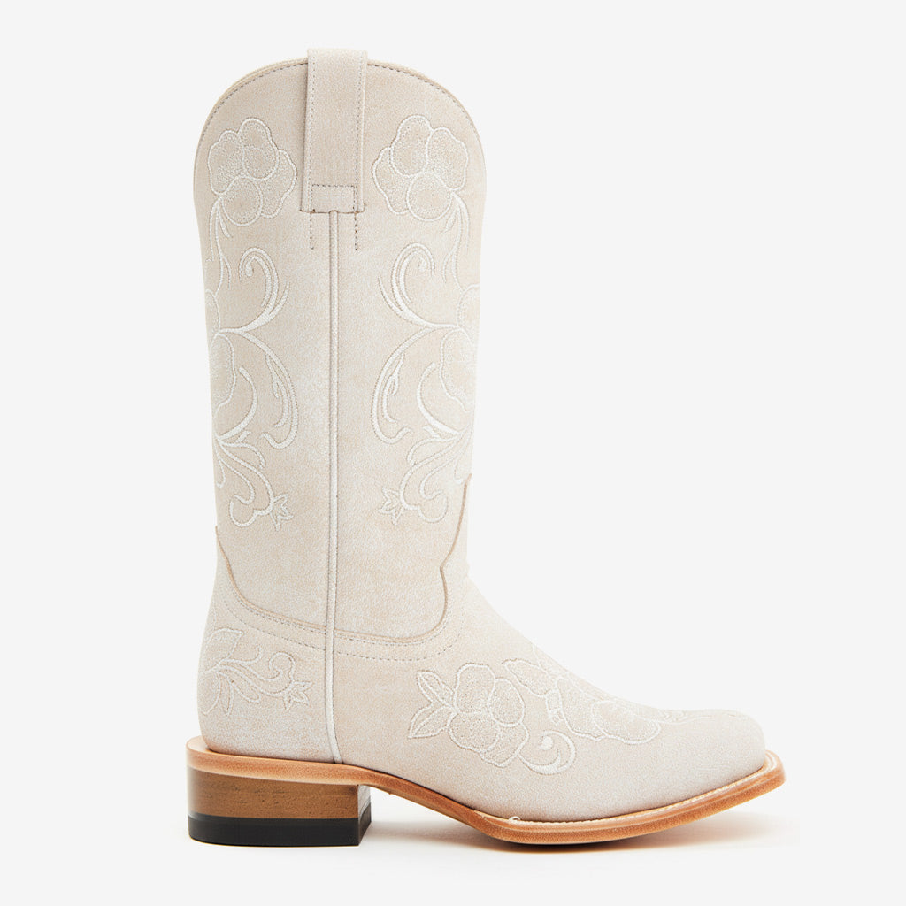 Tuhoomall Western Style Vintage Embroidered Cowboy Boots for Women, Casual Ankle Length, Chunky Heel, Slip-On Design, Perfect for Spring, Autumn, and Winter