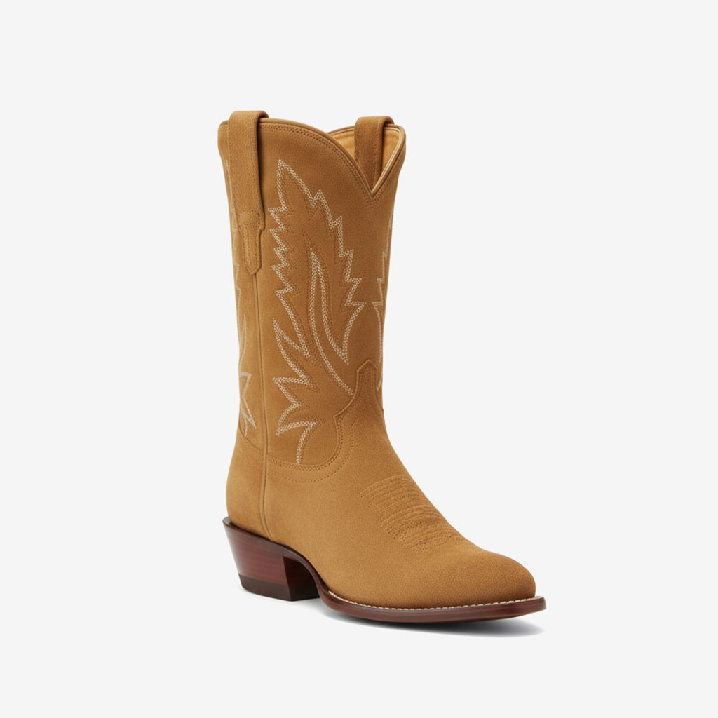 Tuhoomall Western Cowboy Ankle Boots for Women, Fashion Casual Heels, Embroidered Design, Comfortable Rubber Sole, Versatile for All Seasons