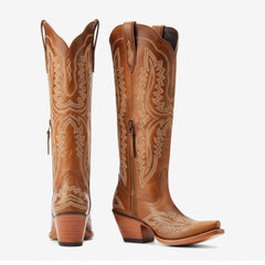 Tuhoomall Western Style Knee High Cowboy Boots with Embroidery for Fashionable All-Season Casual Wear