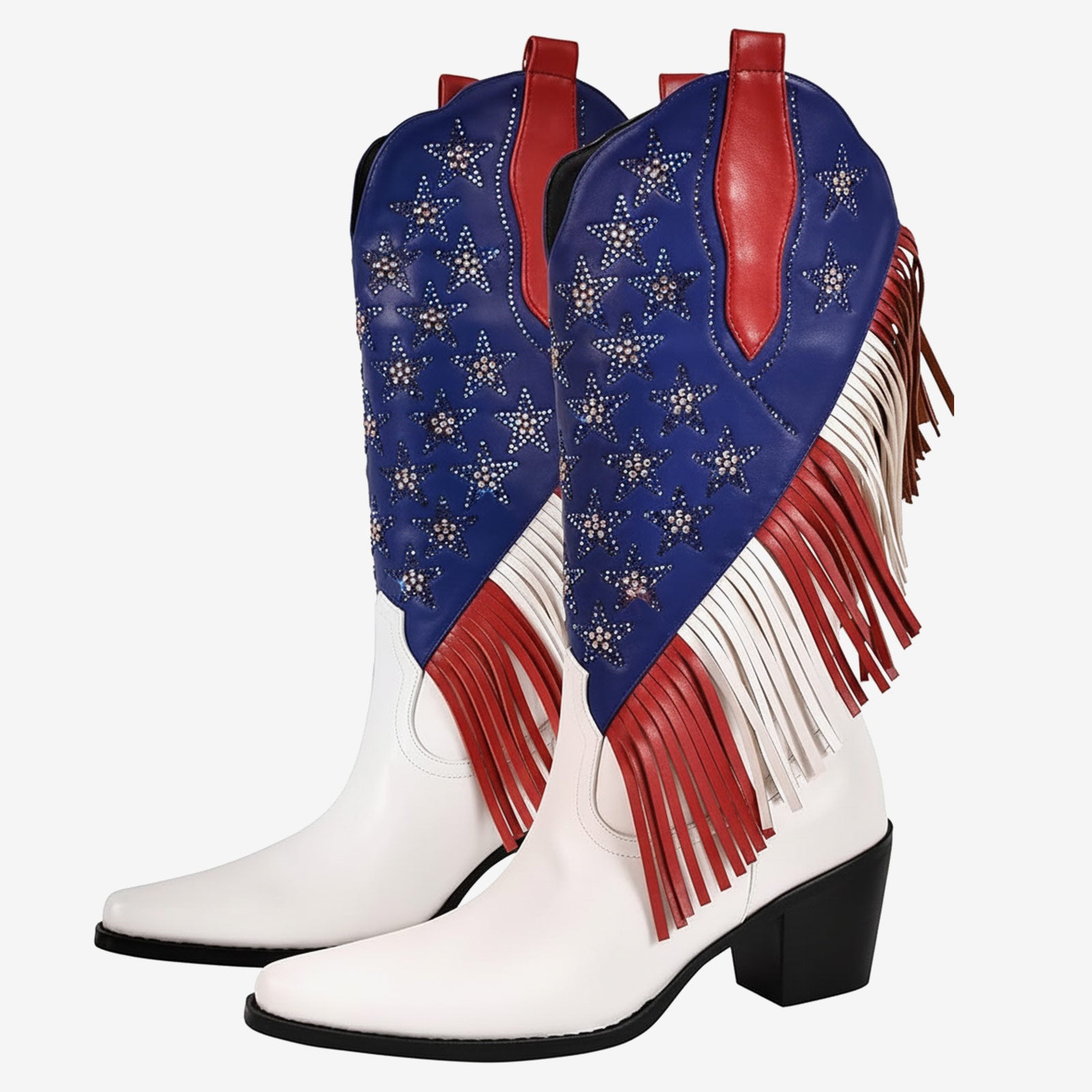 Tuhoomall Western Style Fringe Ankle Boots for Women, Comfortable Low Heel Party Footwear, All-Season Fashion for Performances and Dance Events