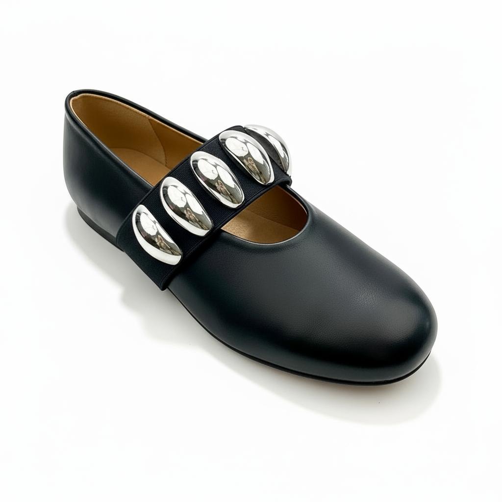 Tuhoomall Ballet Flats for Women, Round Toe, Adjustable Buckle, Casual Style, All-Day Comfort, Non-Slip Rubber Sole, Perfect for Parties and Performances