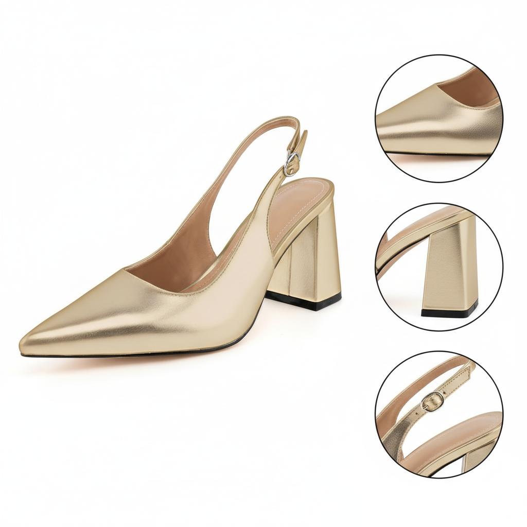 Tuhoomall Fashionable Comfortable High Heel Sandals for Summer - Classic Adjustable Strap Pointed Toe Casual Wear Tuhoomall