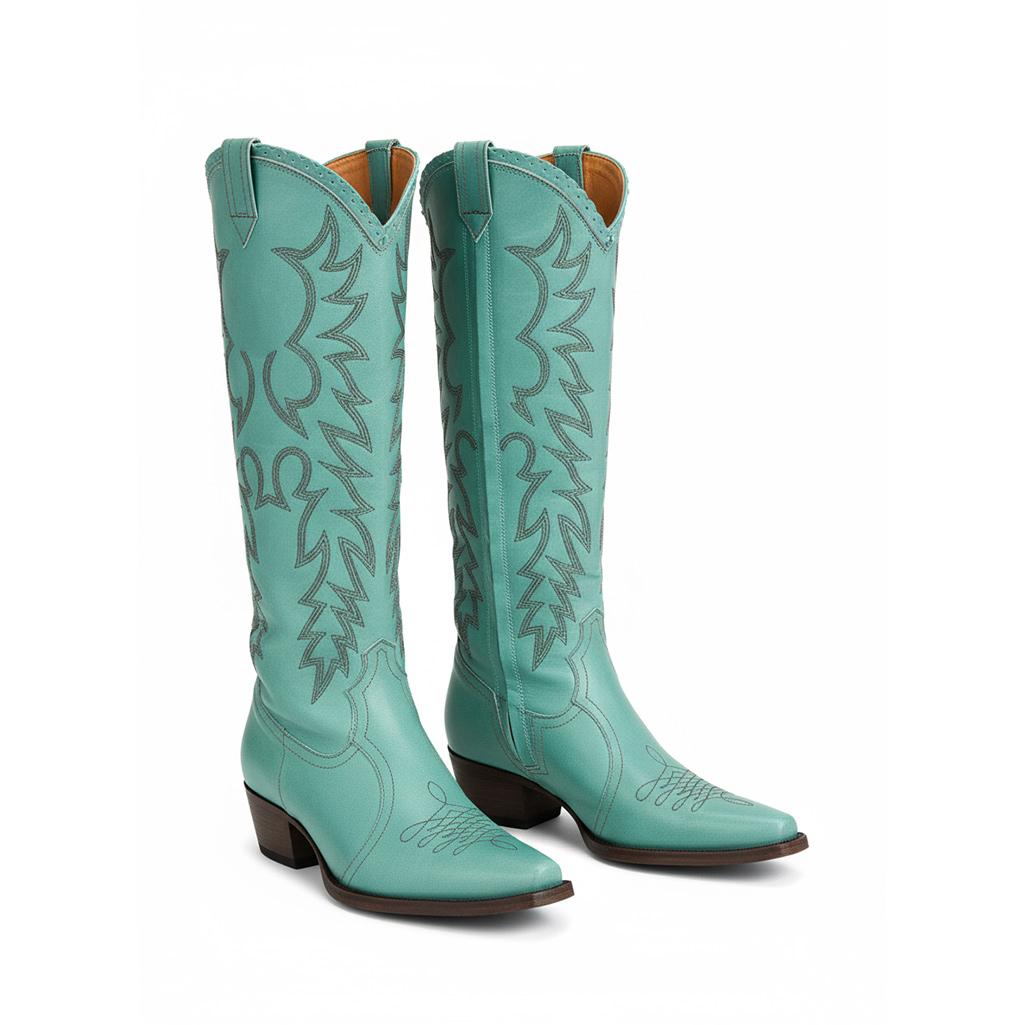 Tuhoomall Western Style Ankle Boots with Snip Toe, 1.75 in Heel, Casual Fashion, Embroidered Details, Perfect for All Seasons Tuhoomall