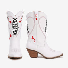 Tuhoomall Western Style Women's Cowboy Boots, Embroidered Ankle Booties for Travel, Outdoor Fashion, Parties, and Casual Wear