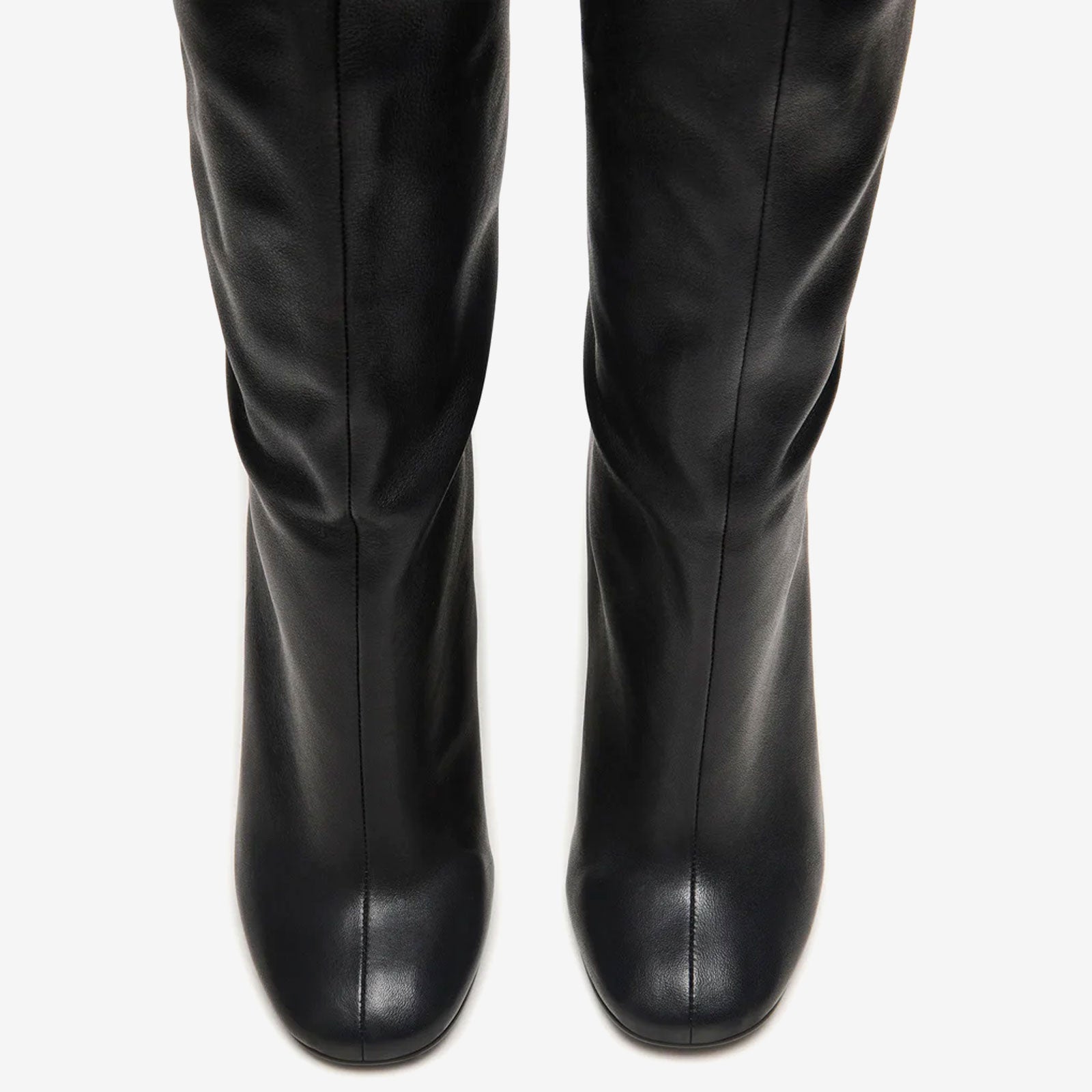 Tuhoomall Over-The-Knee High Heels Boots for Party, Runway Performance, Vegan-Friendly with Striped and Zebra Patterns