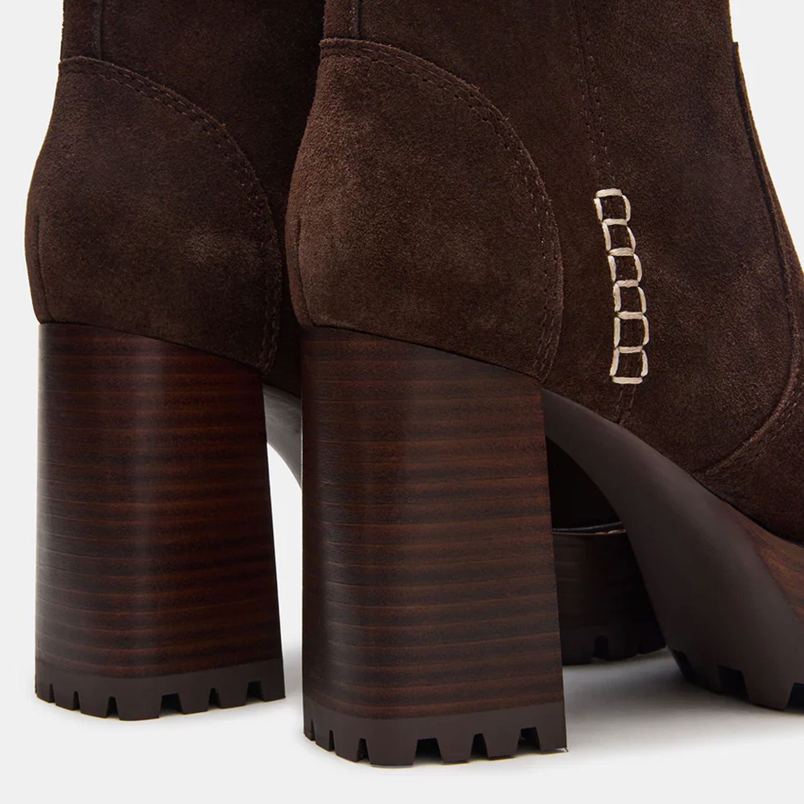 Tuhoomall Waterproof Chunky Heeled Ankle Boots for Outdoor, Work, and Casual Fashion - Adjustable Buckle, Zipper Closure, Quilted Suede