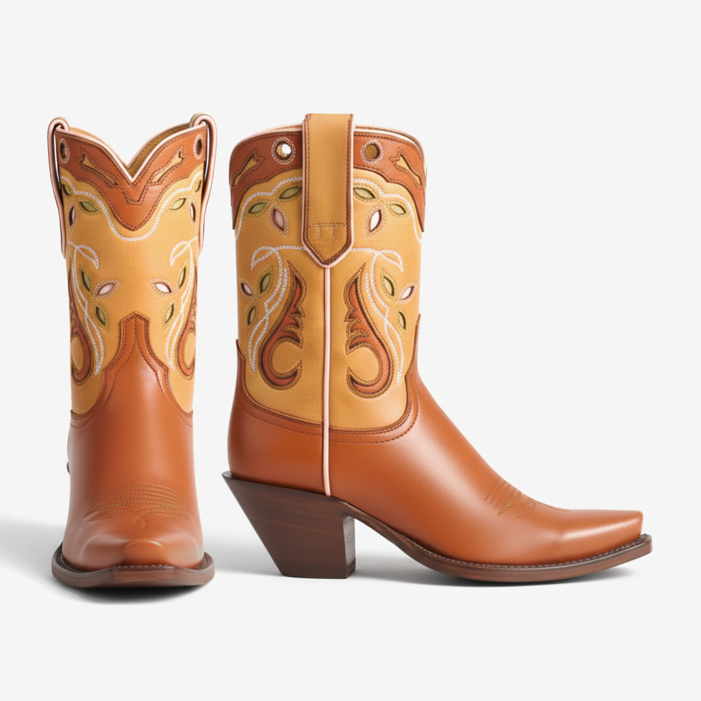 Tuhoomall Crocodile Pattern Chunky Heel Ankle Boots for Stylish Casual Wear