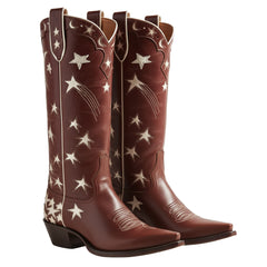 Tuhoomall Western Boots With Embroidery, Chunky Heel 2.00 in, Mid Calf Design, Perfect For Travel And Fashion Casual Wear