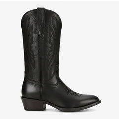 Tuhoomall Western Floral Embroidered Mid-Calf Cowboy Boots, Pointed Toe Chunky Heel for Casual All-Season Fashion