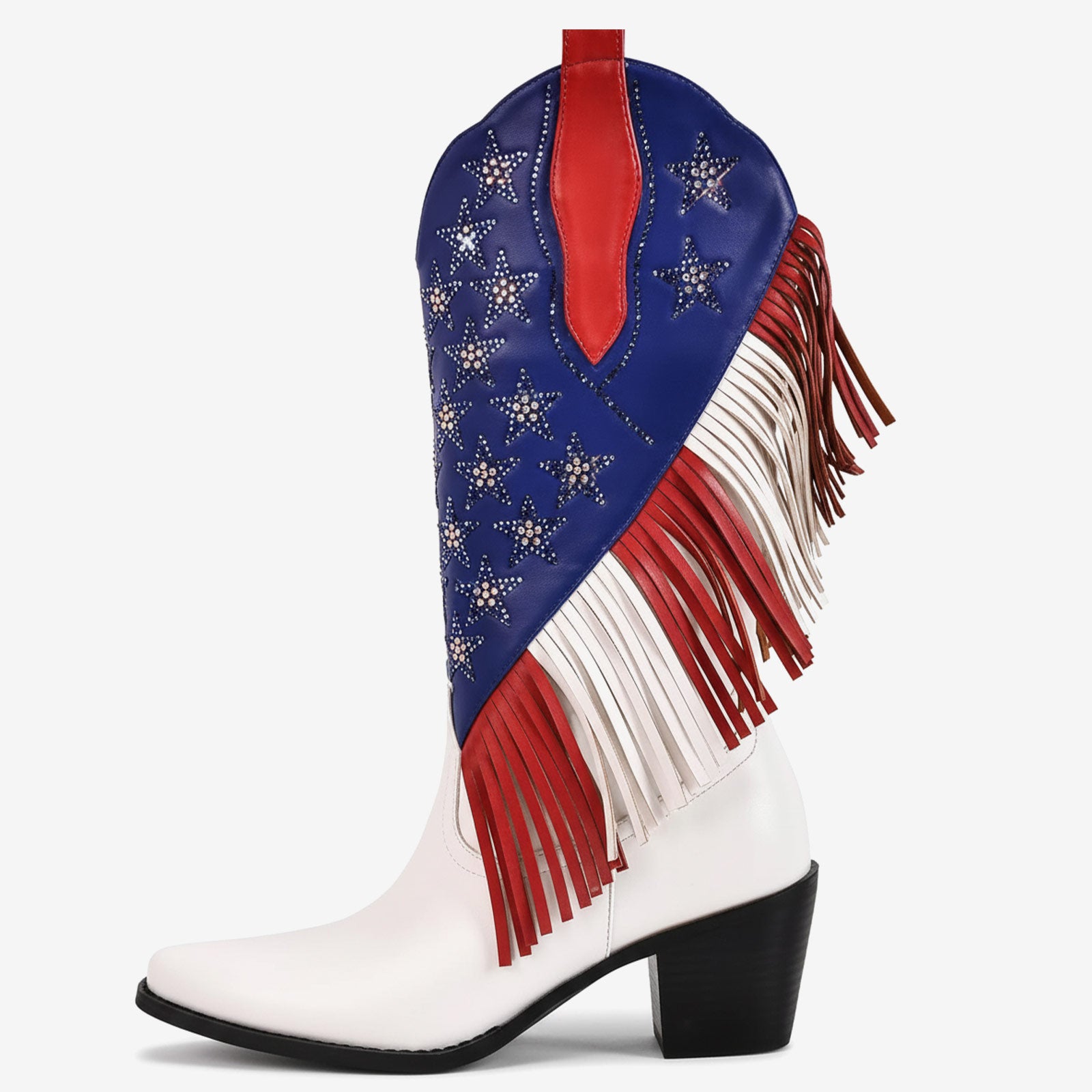 Tuhoomall Western Style Fringe Ankle Boots for Women, Comfortable Low Heel Party Footwear, All-Season Fashion for Performances and Dance Events