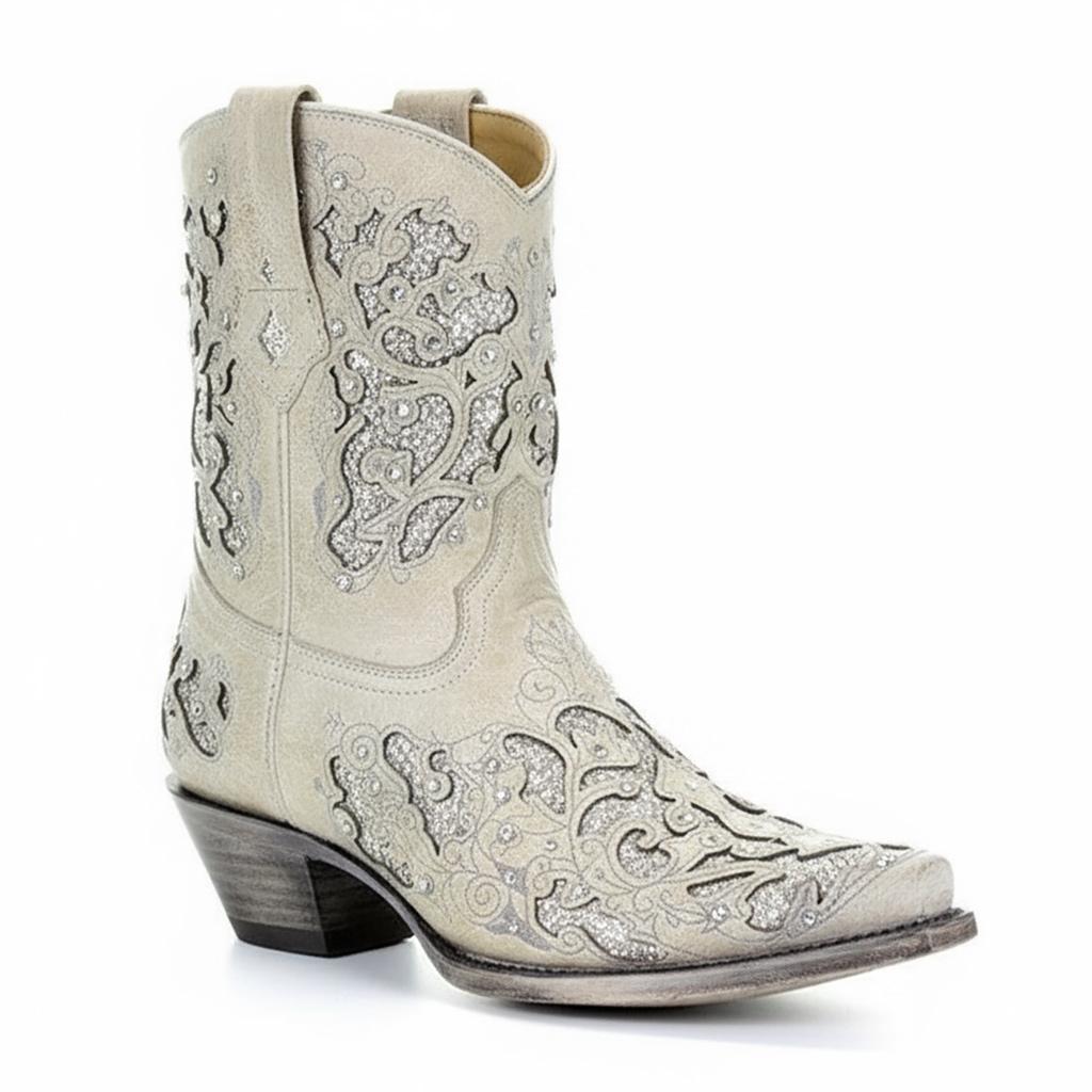 Tuhoomall Colorful Plaid Short Ankle Boots for Women, Chunky 5cm Heel, Slip-On Design, Stylish Sparkling Embellishments, All-Season Comfort