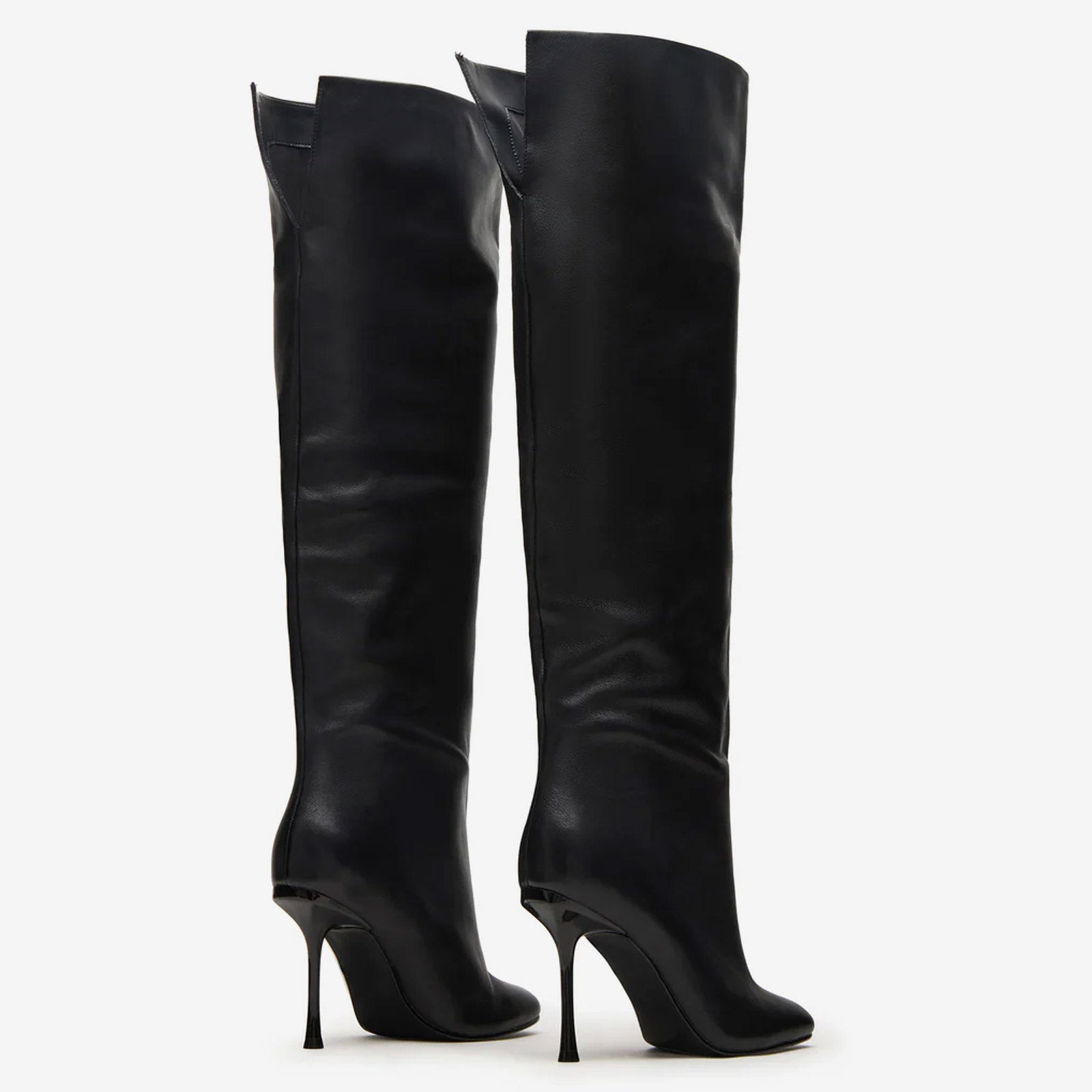 Tuhoomall Over-The-Knee High Heels Boots for Party, Runway Performance, Vegan-Friendly with Striped and Zebra Patterns