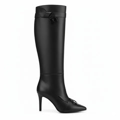 Tuhoomall Comfortable Knee-High Party Boots - Stylish Pointed Toe, Elegant High Stiletto Heel - Perfect for Casual Spring, Autumn, Winter Wear