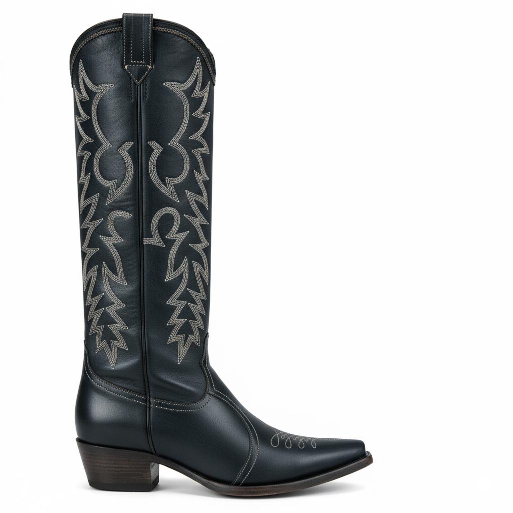 Tuhoomall Western Style Ankle Boots with Snip Toe, 1.75 in Heel, Casual Fashion, Embroidered Details, Perfect for All Seasons Tuhoomall