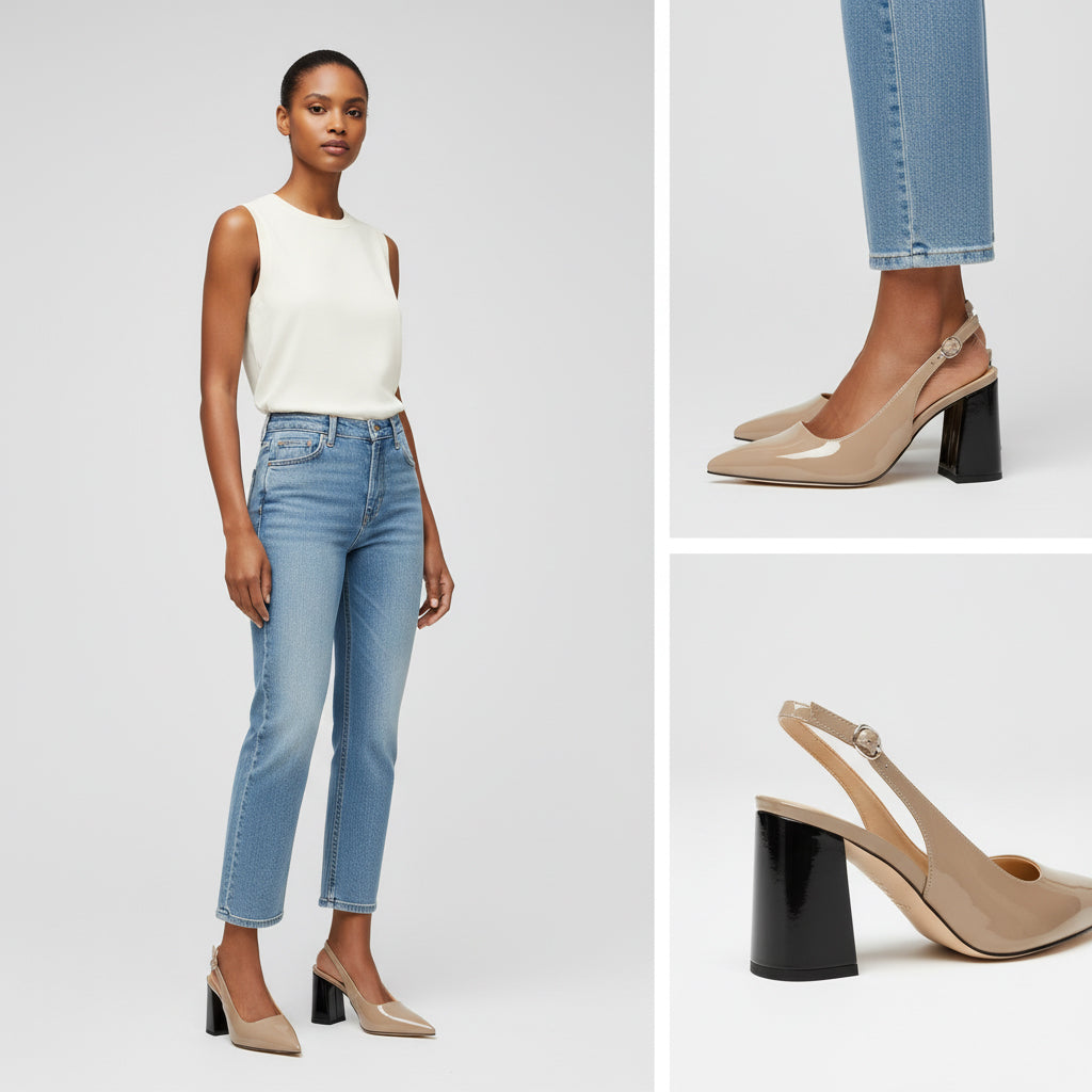 Tuhoomall Fashionable Comfortable High Heel Sandals for Summer - Classic Adjustable Strap Pointed Toe Casual Wear Tuhoomall