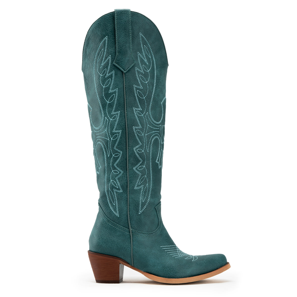Womens Cowgirl Boots Fashion Over the Knee Boots With Classic Embroidery