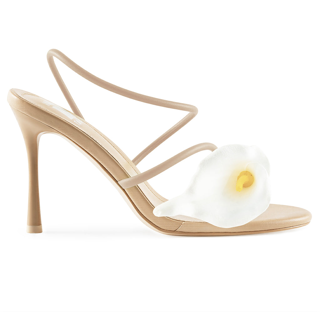 Tuhoomall High Heel Sandals for Women with Floral Design, Elegant Open Toe, Ideal for Parties and Summer Events, 8cm Stiletto Heel Tuhoomall