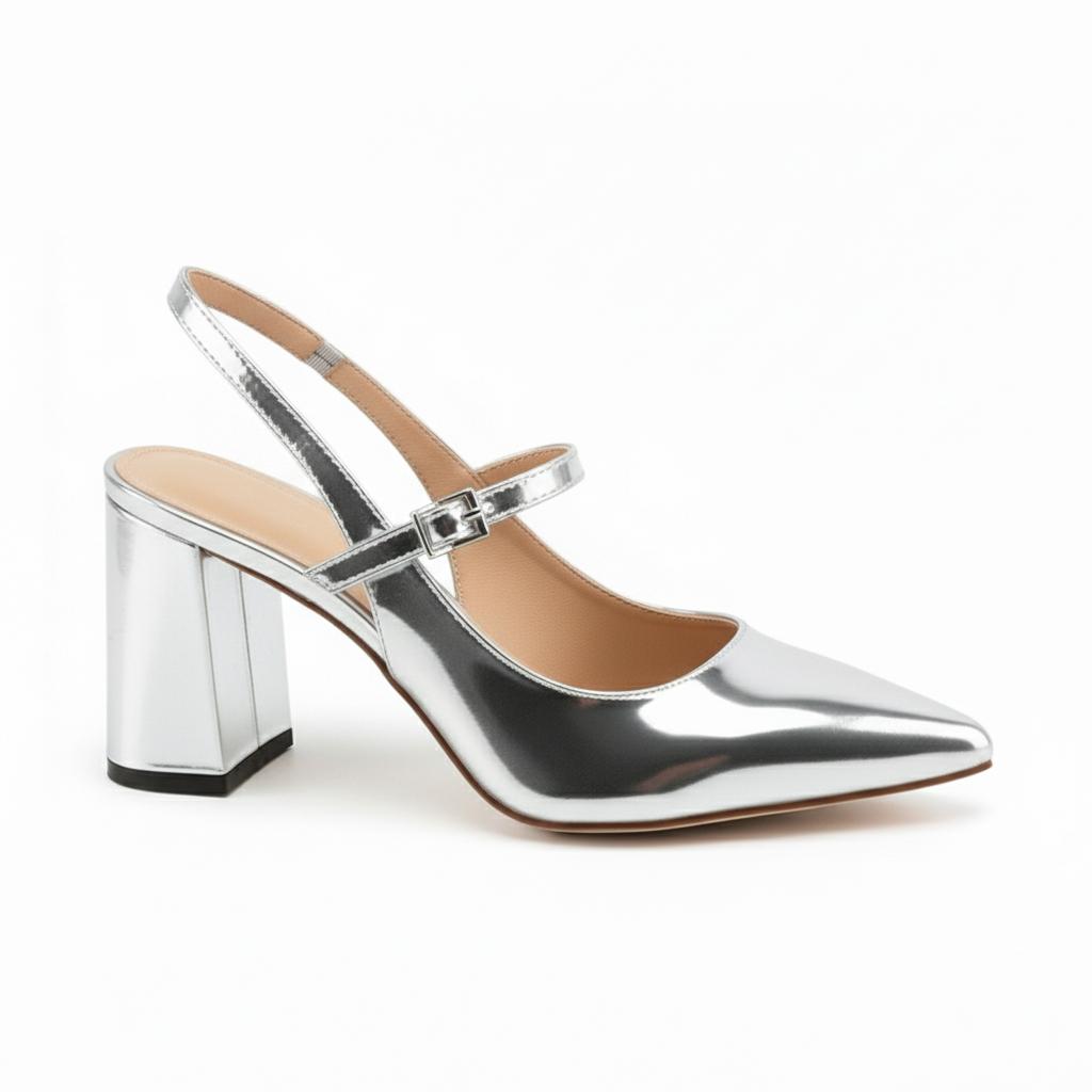 Tuhoomall Fashion Mid-Heel Sandals for Women, Elegant Office Daily Wear, Adjustable Strap, Tapered Toe Design, Comfortable Rubber Sole Tuhoomall