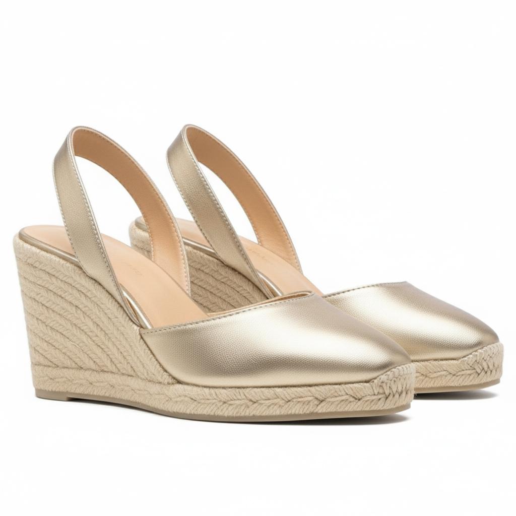 Tuhoomall Ethnic Style Wedge Sandals for Women, Casual Fashion Retro, Round Toe, Slip-On, Braided Pattern, 3.74 Inch Heel Height Tuhoomall