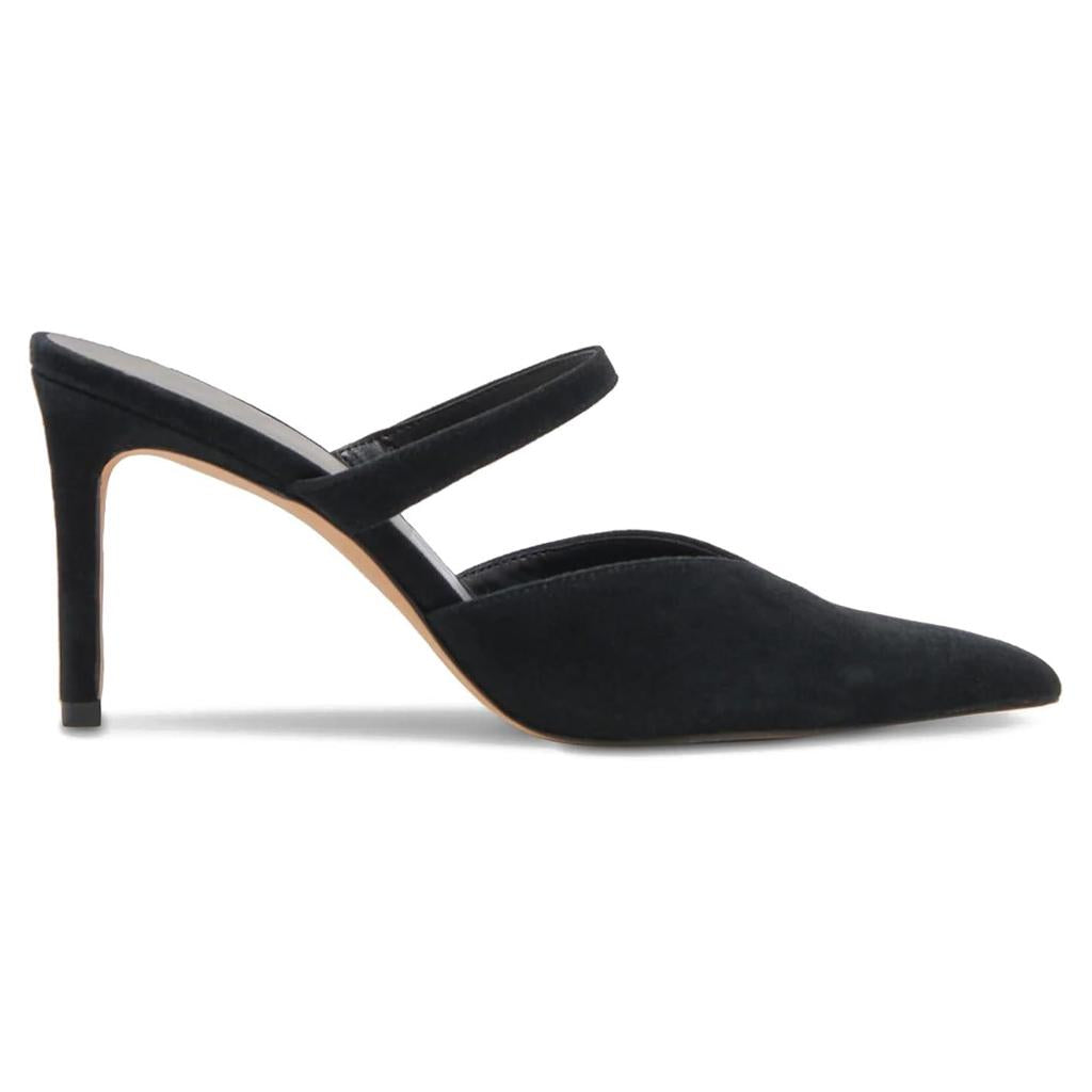 Tuhoomall Fashion High Heel Slip-On Shoes, Pointed Toe, Casual Office Style, Comfortable Suede and Mesh Upper, Rubber Sole, Perfect for Everyday Wear Tuhoomall