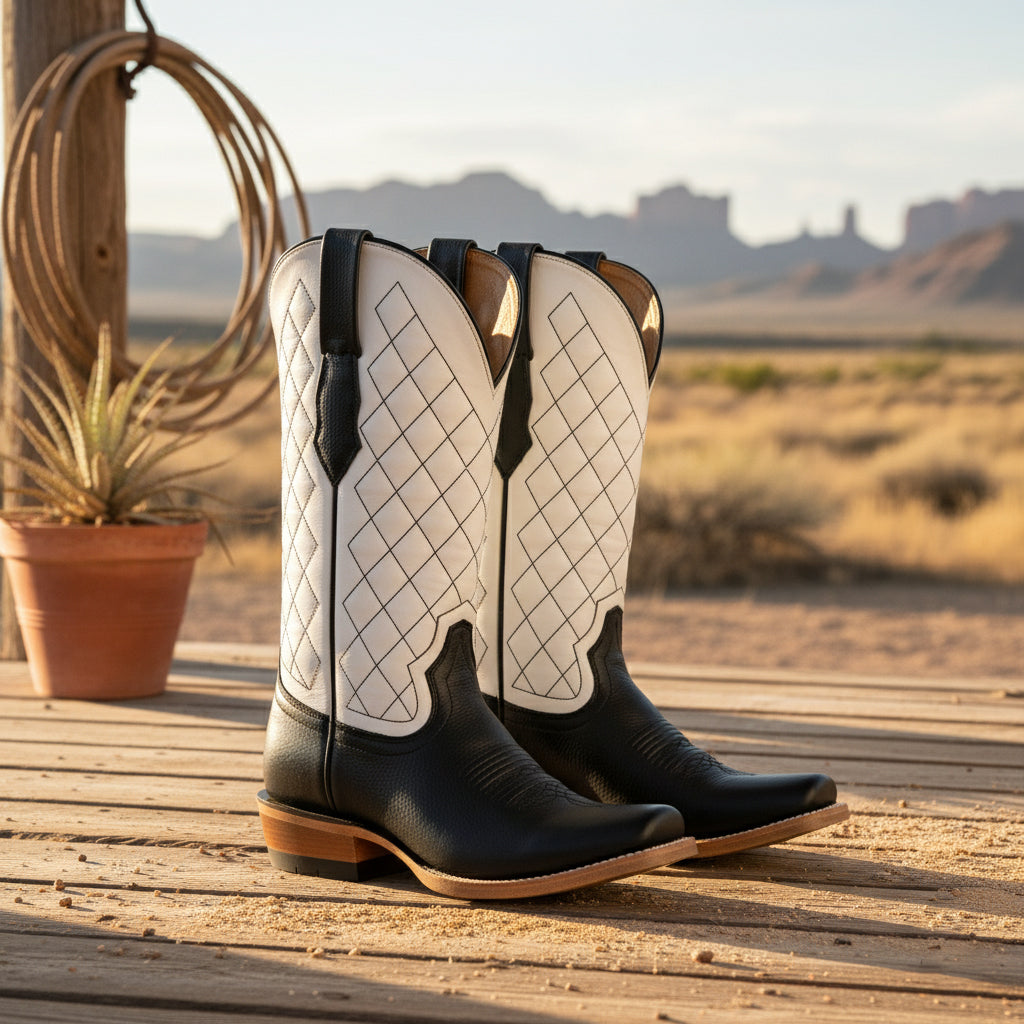 Tuhoomall Western Cowboy Boots for Women, Comfort Mid-Calf Boot with Embroidered Design, Chic and Casual Style for All Seasons