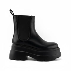 Tuhoomall Fashion Casual Waterproof Ankle Boots with Thick Sole, Round Toe, Easy Slip-On Design for Daily Office Wear