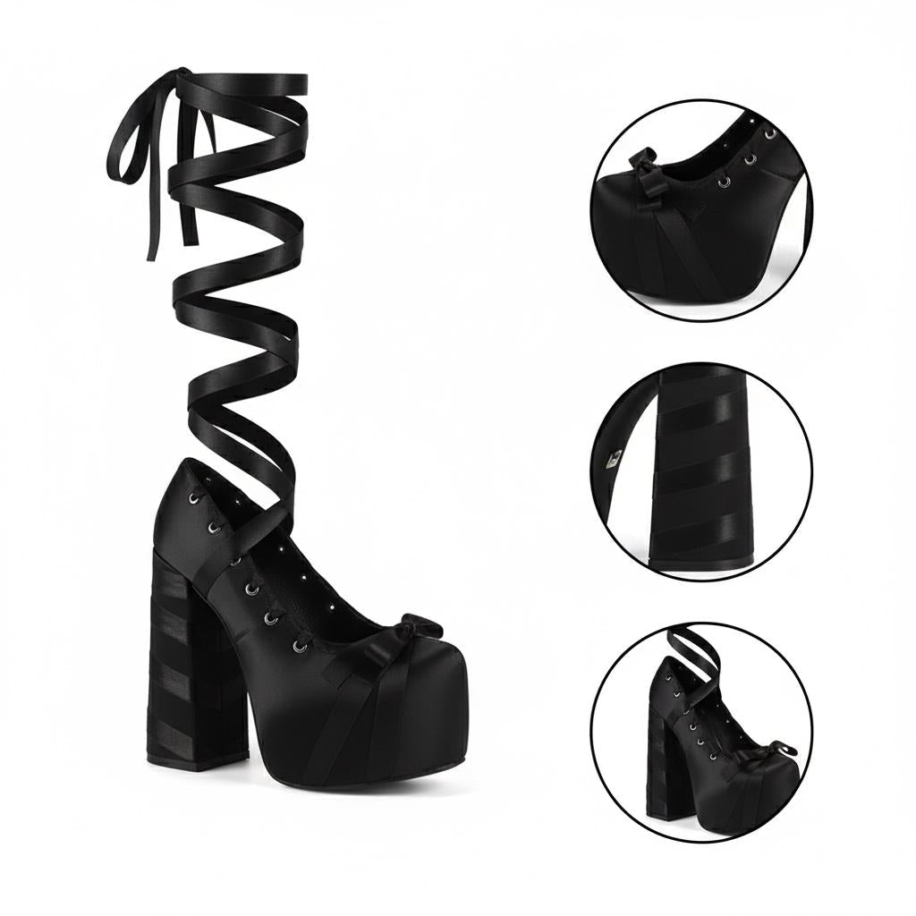 Tuhoomall Waterproof Platform High Heel Sandals with Round Closed Toe for Performances and Evening Events, 17cm Stiletto Heel, Spring Summer Style Tuhoomall