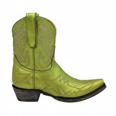 Tuhoomall Western Mid Calf Boots for Fashion and Outdoor, Embroidered Snip-Toe Design, Chunky Heel, Slip-On Style, All-Season Comfort