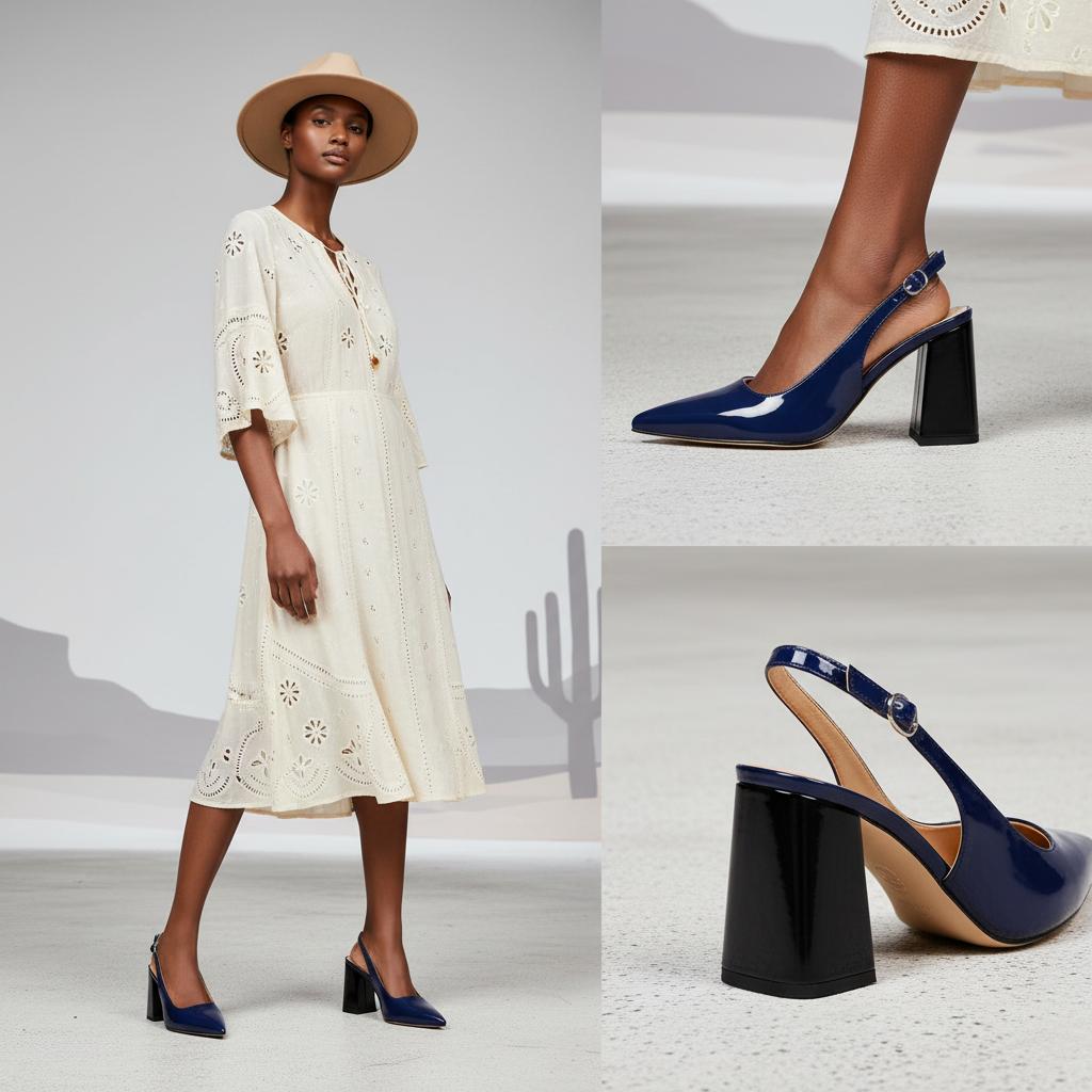 Tuhoomall Fashionable Comfortable High Heel Sandals for Summer - Classic Adjustable Strap Pointed Toe Casual Wear Tuhoomall