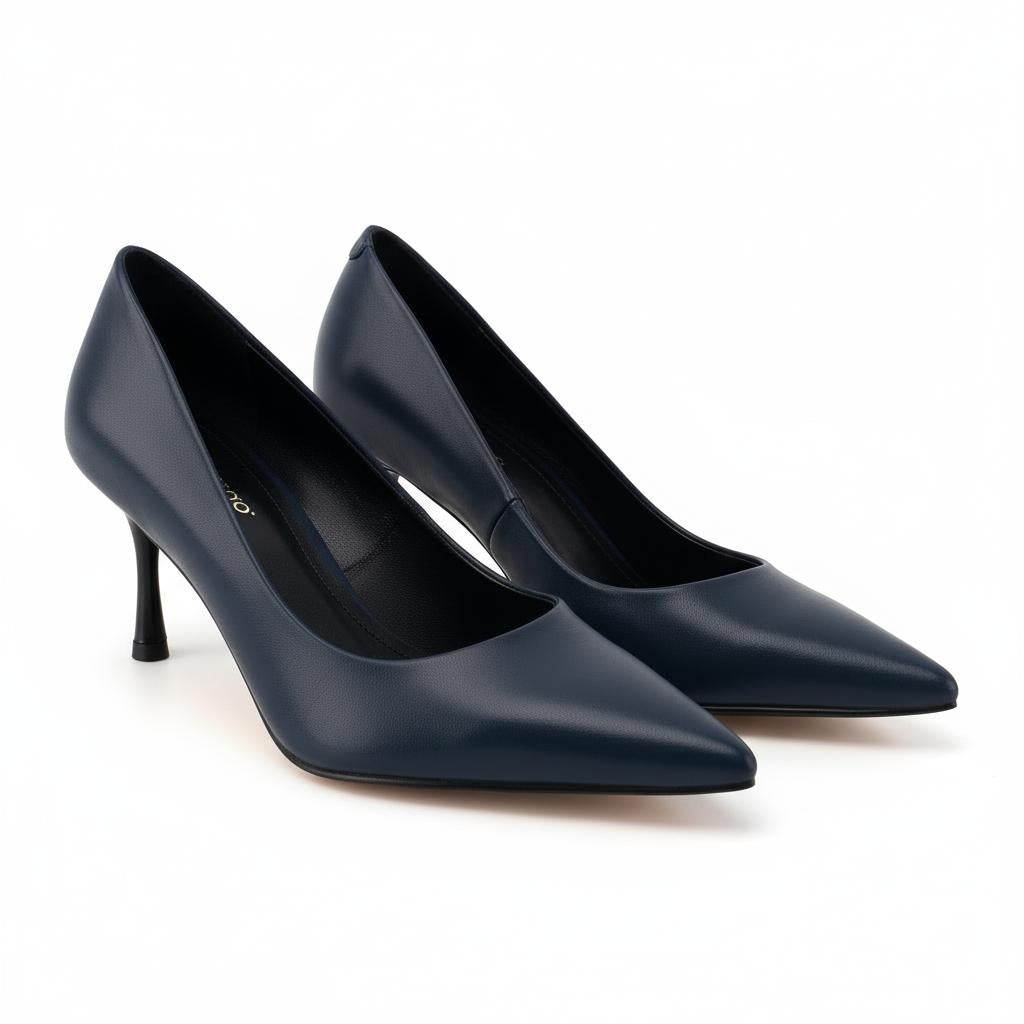 Tuhoomall High Heel Sandals for Women - Elegant Pointed Toe Leather Flats for Office, Parties & Casual Wear - Summer 2-Inch Mid Heel Tuhoomall