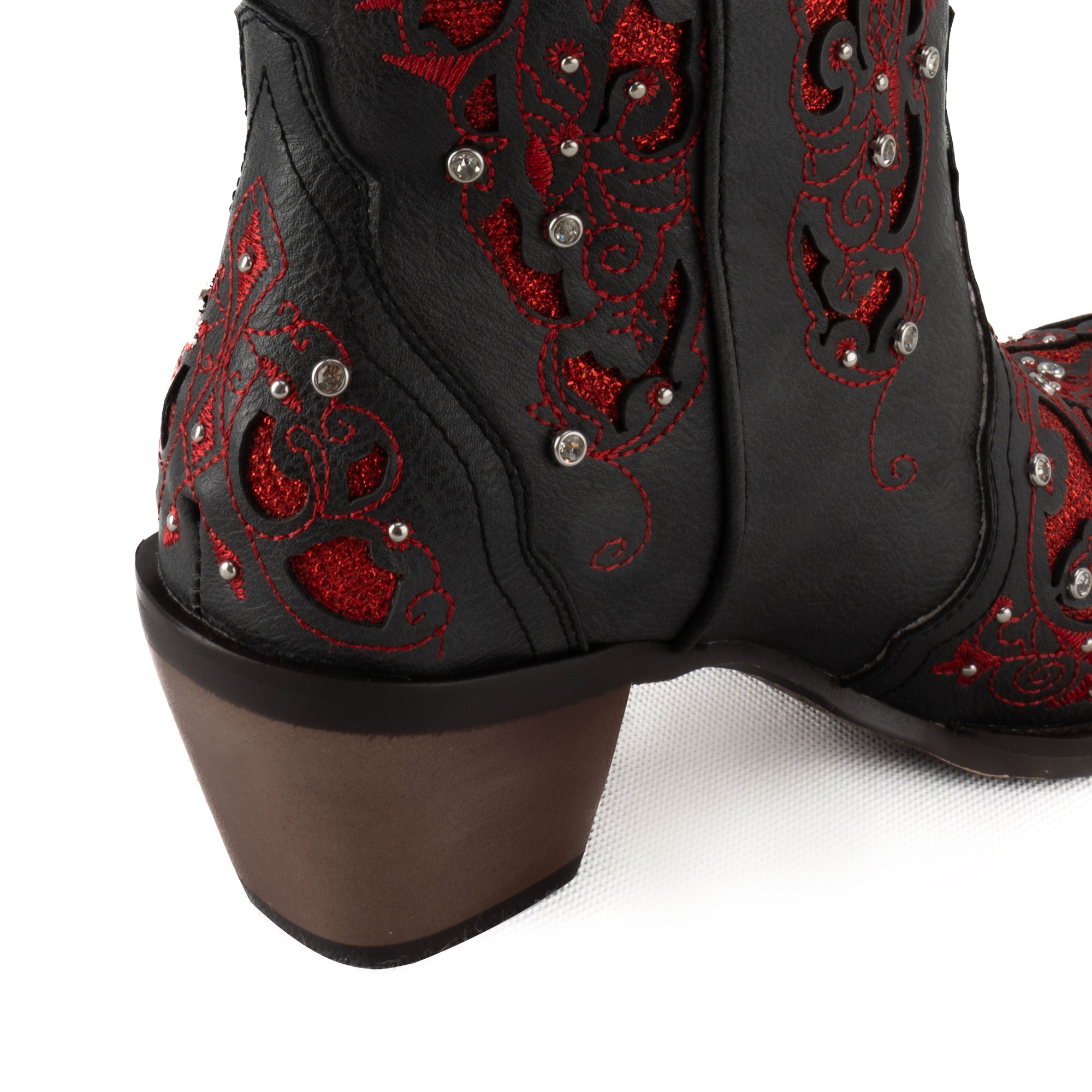 Tuhoomall Cowboy Boots for Women Western Square Toe Mid Calf White Cowgirl Boots Rhinestone Chunky Wedding