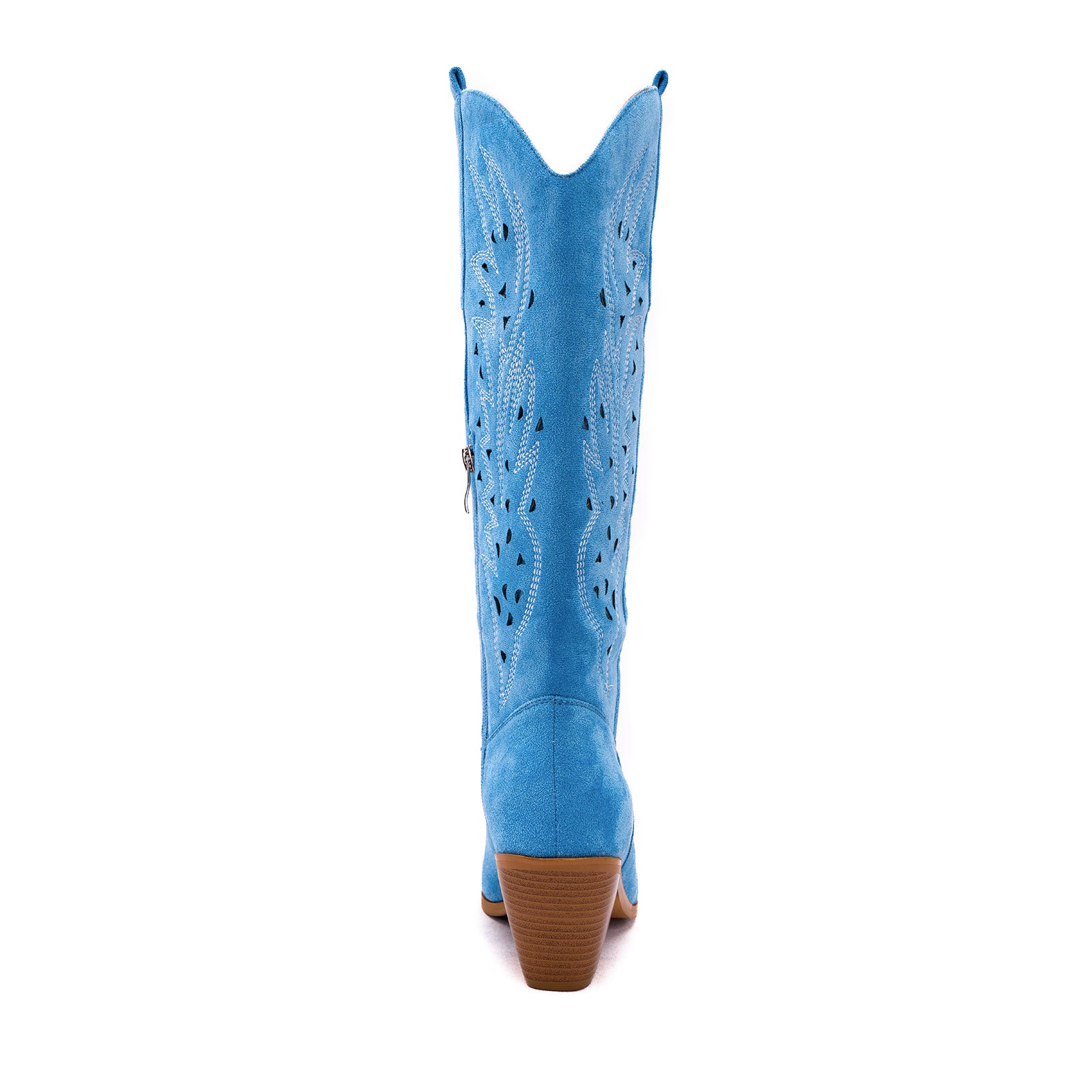 Tuhoomall Western Knee-High Boots For Women With Embroidery And Zipper, Chunky Heel For Travel, Outdoor, Fashion Casual, Party And Dance