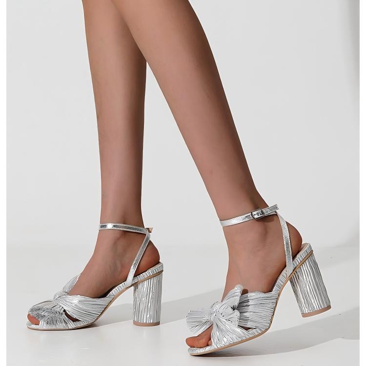 Tuhoomall Comfortable High Heel Sandals for Summer - 5cm Block Heel, Adjustable Buckle, Solid Color - Stylish Casual Footwear