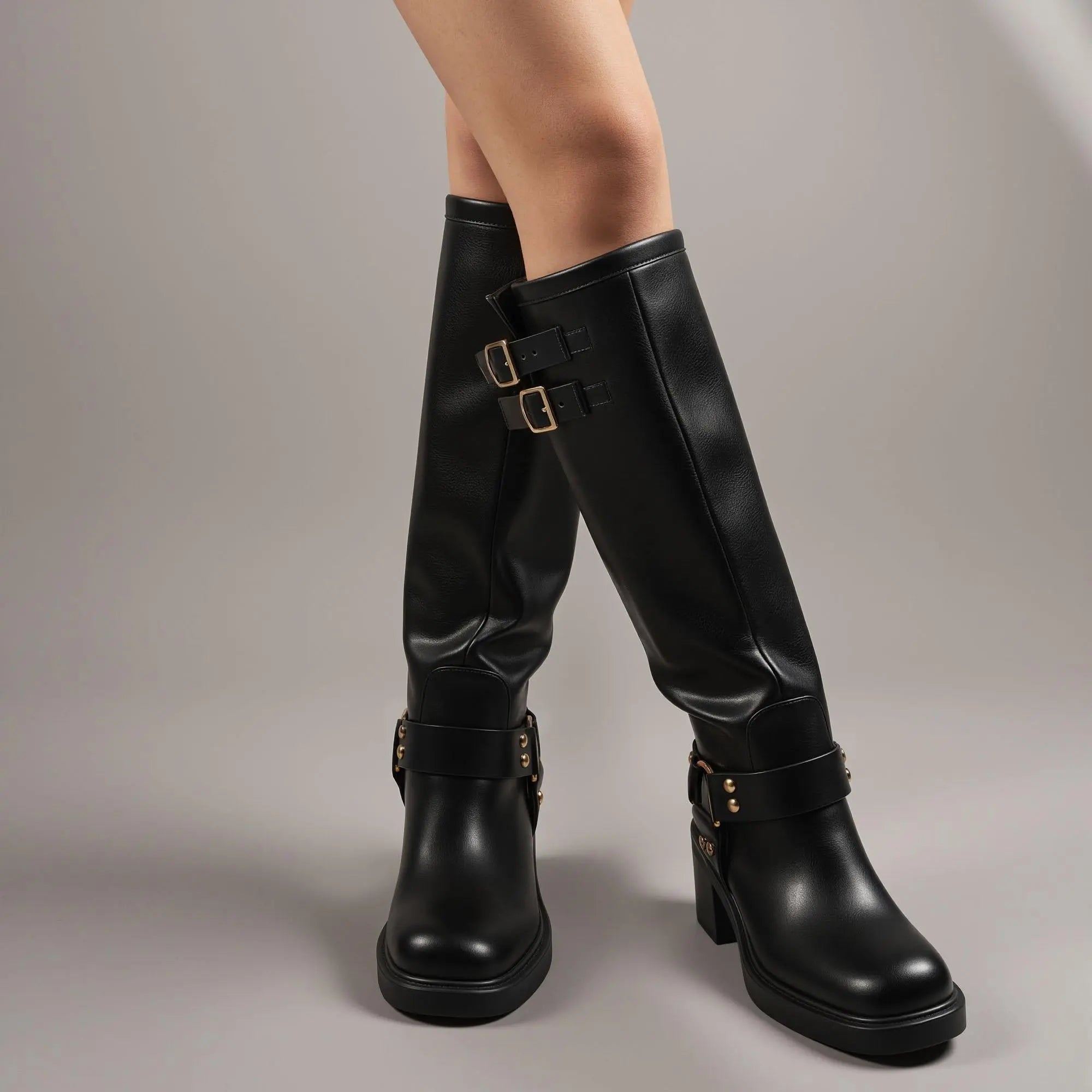 Tuhoomall Boots for Women, Comfortable Round Toe Ankle Booties with Chunky Heel, Slip-On Design for Outdoor and Casual Style, Suede Look Tuhoomall