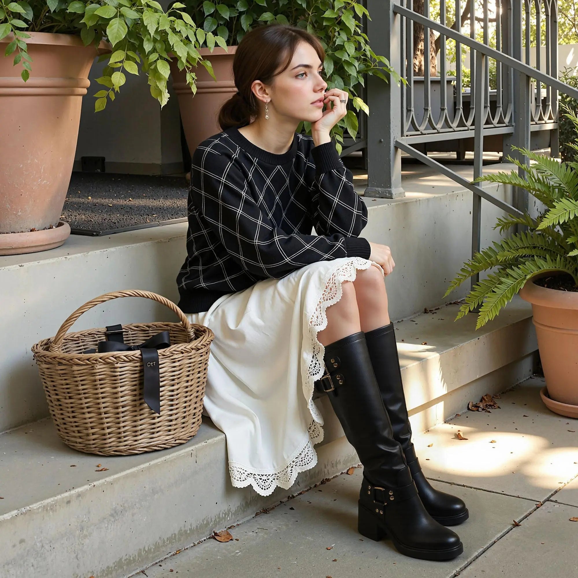 Tuhoomall Boots for Women, Comfortable Round Toe Ankle Booties with Chunky Heel, Slip-On Design for Outdoor and Casual Style, Suede Look Tuhoomall