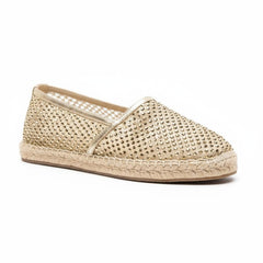 Tuhoomall Fisherman Flats Casual Shoes for Women with Rhinestone Detail, Round Toe, Slip-On Style, Rubber Sole, Stylish and Comfortable